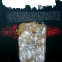 Acrylique et matériaux divers sur toile, 160 x 160 en 4 panneaux de 80 x 80, 2012